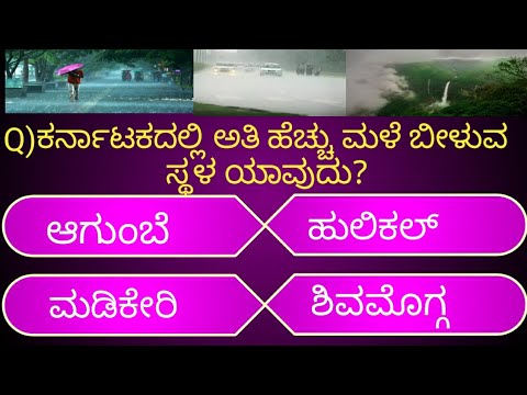 Kannada GK Quiz for PC, PSI & Competitive Exams