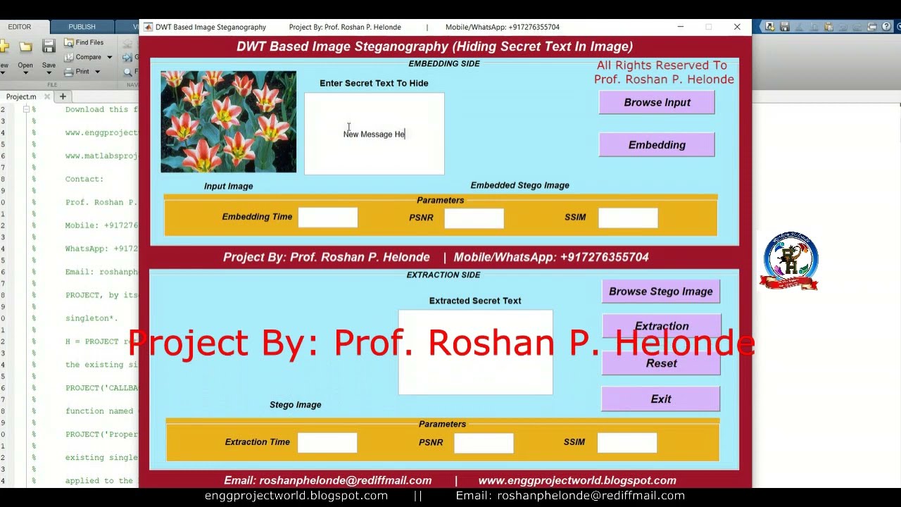 Secure Image Steganography with DWT Algorithm in MATLAB 📷
