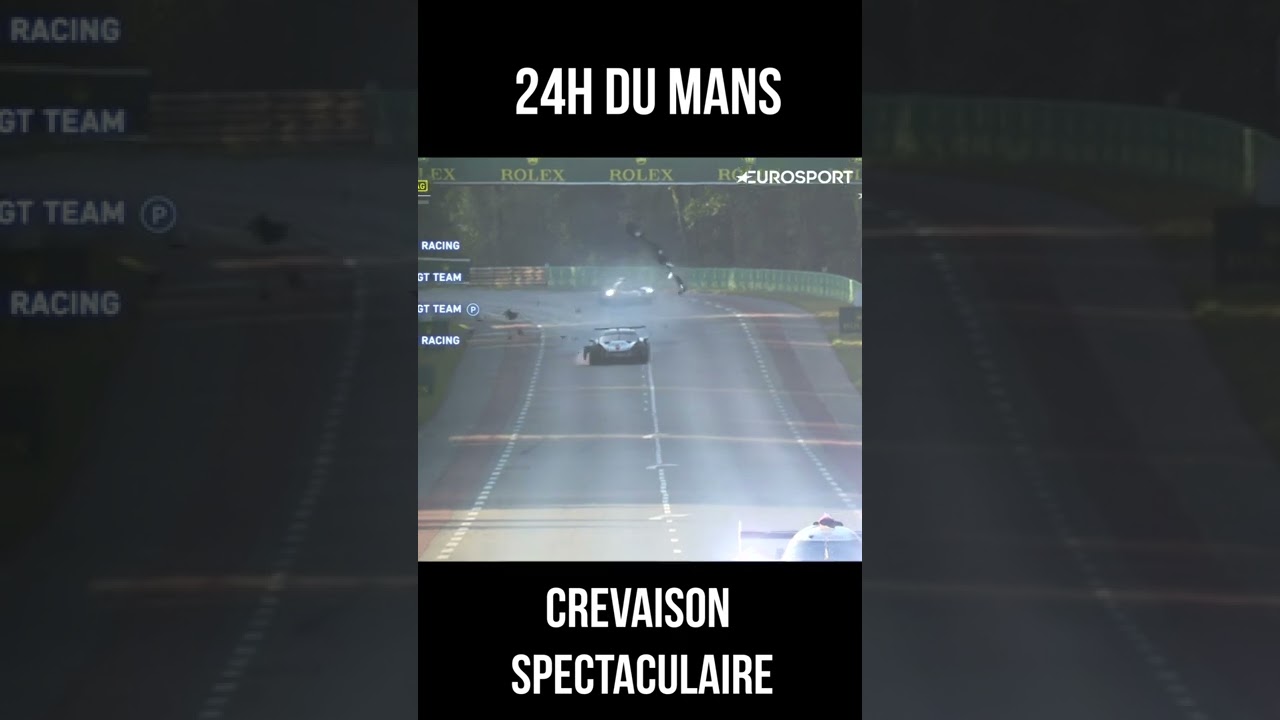 24h du Mans : Crevaison Impressionnante de la Porsche n°92 🚗