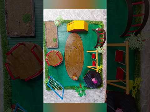 making park model with maths shapes ❤️ park model with cardboard #shorts
