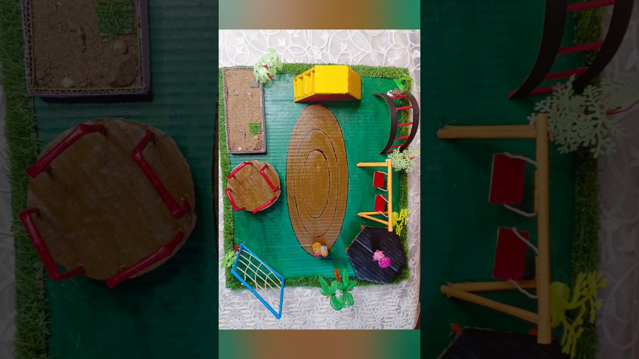 Create a Fun Park Model Using Math Shapes with Cardboard 🎢