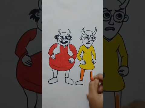 Motu Patlu drawing easy 👌/ #motupatlu #drawing #motupatlufun #shorts #kids #ytshorts #funny #viral .