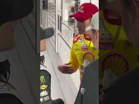 Ty Gibbs and Joey Logano have a heated exchange after the Busch Light Clash #nascar