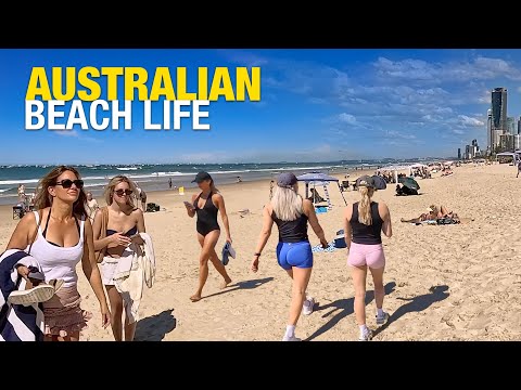 Australian Beach Life - Gold Coast Australia - Walks and Rides in 4K UHD