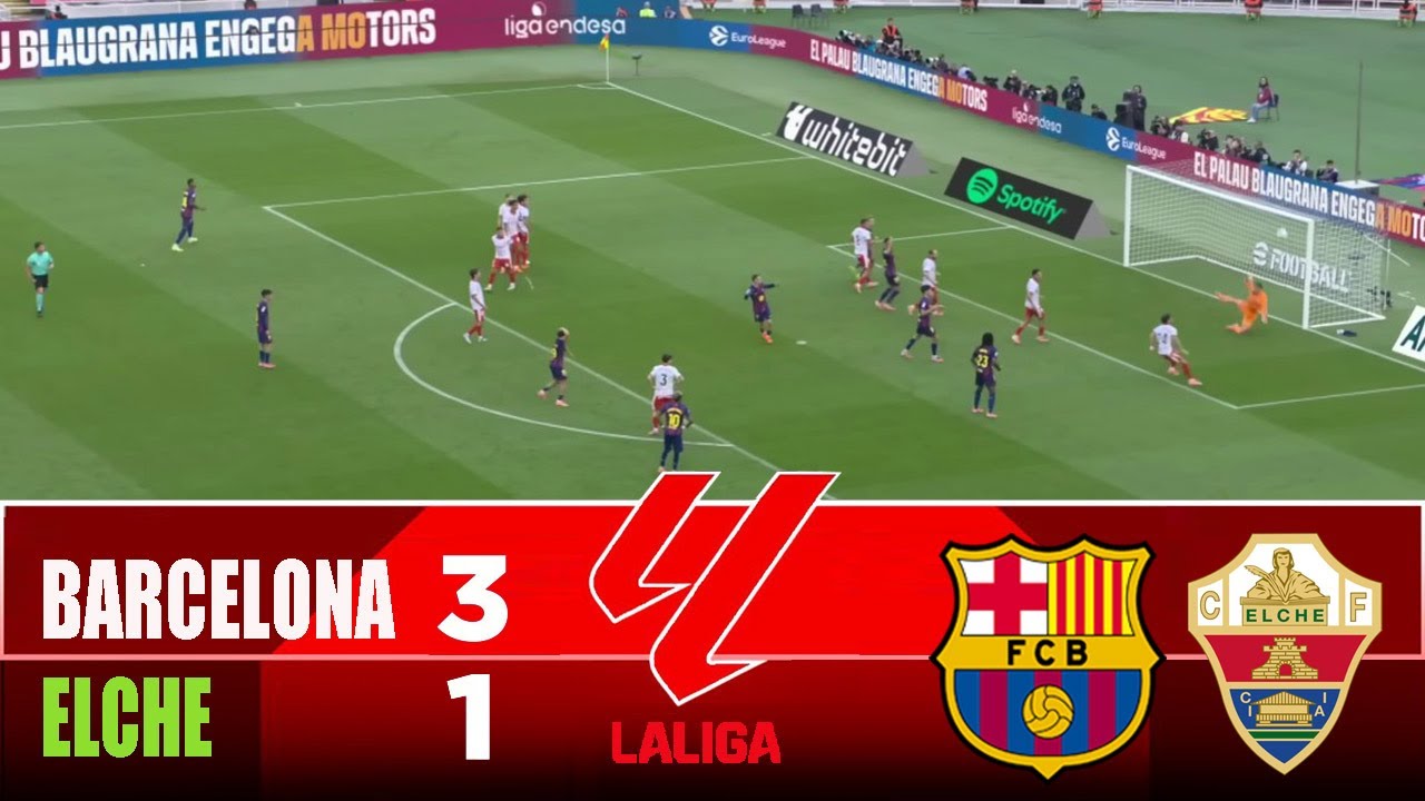 Barcelona vs Elche 2025 LaLiga Highlights ⚽ | Live Stream & Match Recap