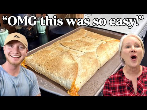 Feed the ENTIRE FAMILY for less than $15! π± Chicken Enchilada Sheet Pan Quesadilla