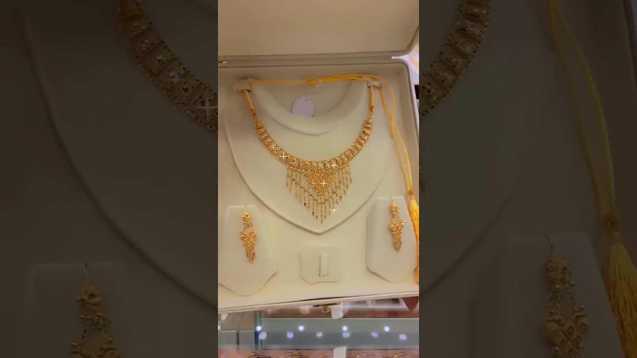 Elegant Lightweight Gold Necklace Set 💖