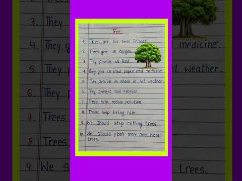 10 lines on trees / importance of trees/essay on trees / few lines on trees