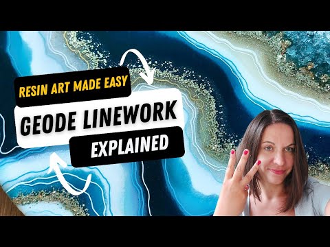 Drawing Lines on Geode Resin Art 🎨 Beginner Guide