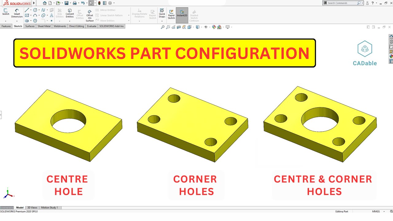 Solidworks Part Configuration | How to Create Part Configurations in Solidworks | Part Configuration