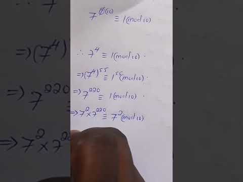 A simple application of Fermat-Euler's theorem.