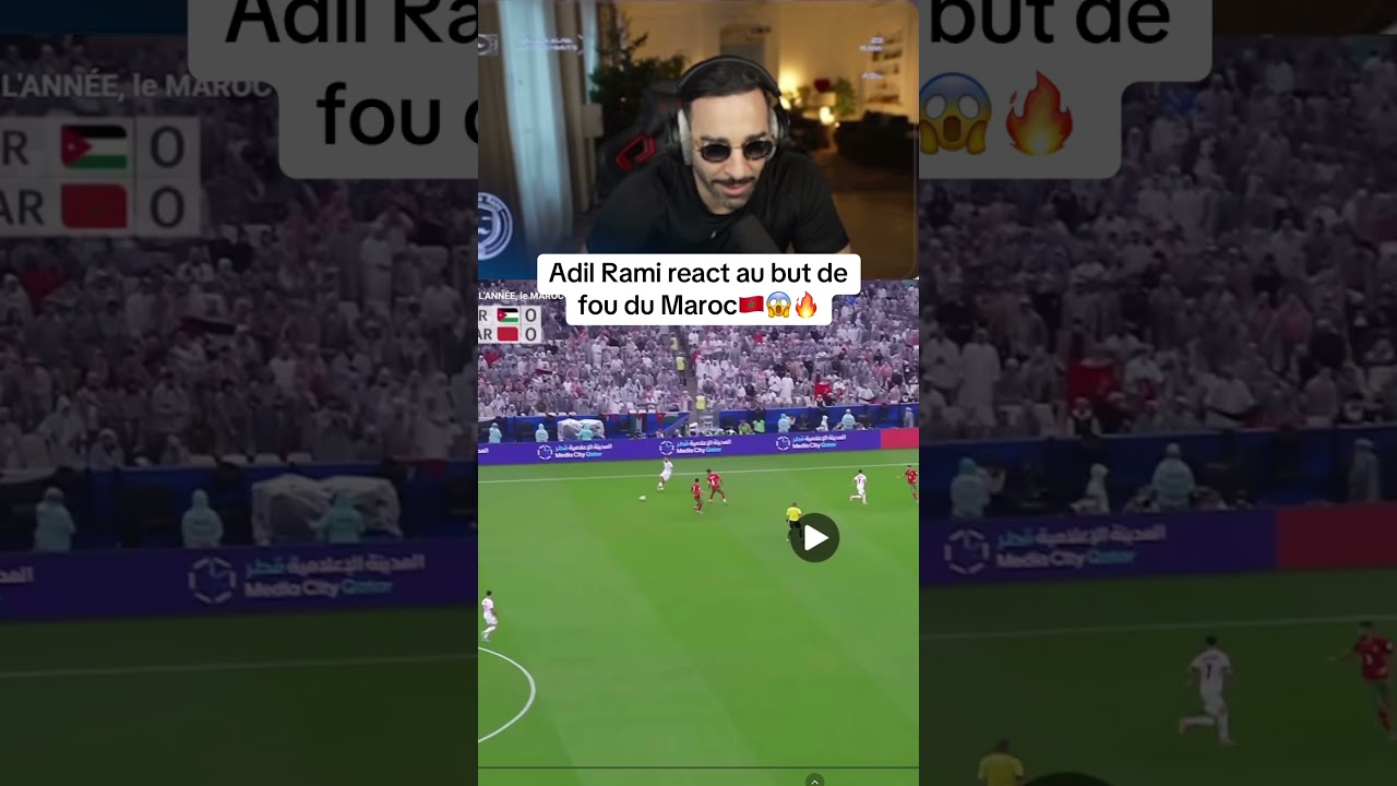 Adil Rami Reacts to Morocco’s Amazing Goal ⚽