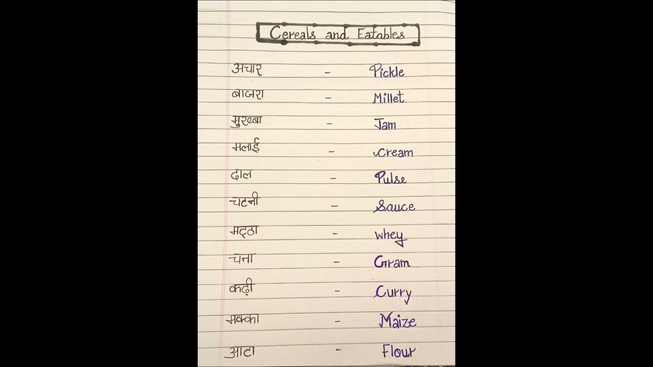 Cereal Names & Meanings in English 🥣