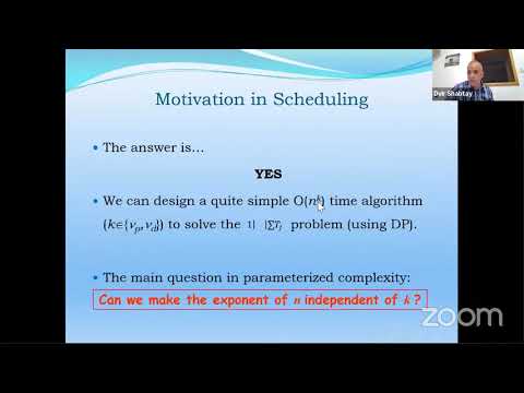 [Scheduling seminar] Dvir Shabtay (Ben-Gurion Uni) | On the Parameterized Complexity of Machine...