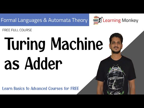 Turing Machine as Adder || Lesson 87 || Finite Automata || Learning Monkey ||