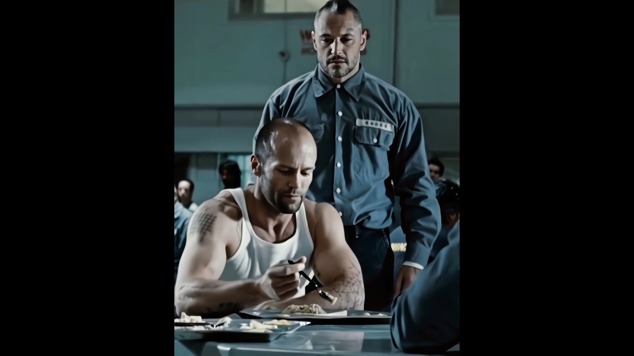 Epic Prison Cafeteria Brawl! 🤯 | Jason Statham's Intense Death Race Scene #shorts