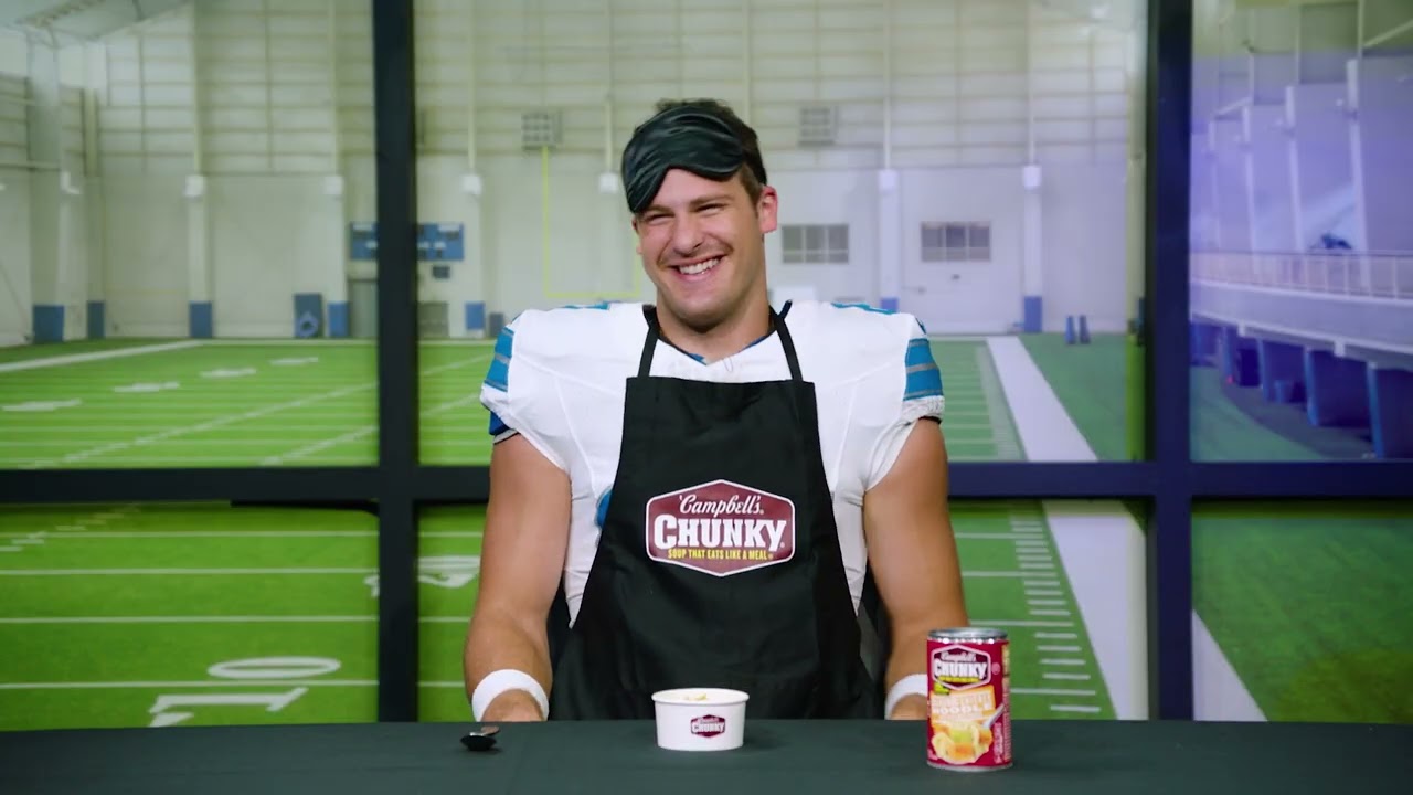 Sam LaPorta Faces Off in a Fun Campbell's Chunky Soup Taste Test π₯£