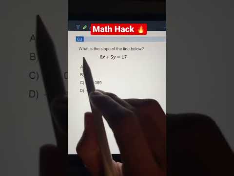 Slope of a Line | Math Hack | SAT & ACT Prep #shorts #maths