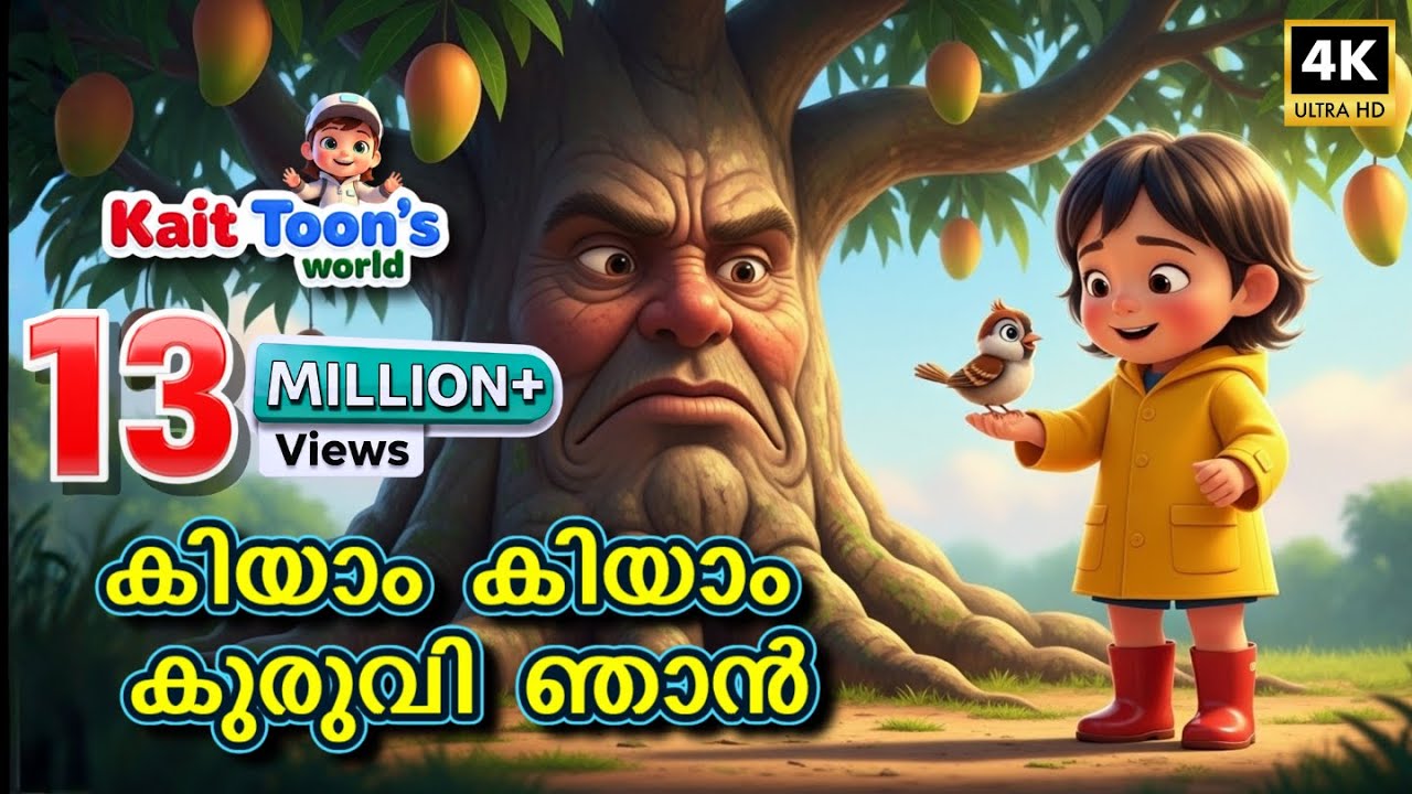 കിയാം കിയാം കുരുവി ഞാൻ | Heartwarming Malayalam Kids Rhyme with 3D Animation 🐦