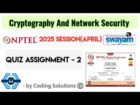 Cryptography And Network Security | Week 2 Answers 2025(April) | NPTEL 2025 ||