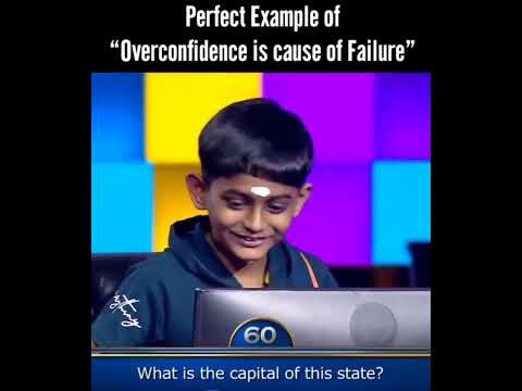 Overconfident kid in kbc