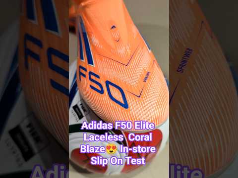 Trying the F50 Elite Laceless Coral Blaze 👟 | In-Store Test ft. FIFA World Cup 26 Ball Trionda ⚽