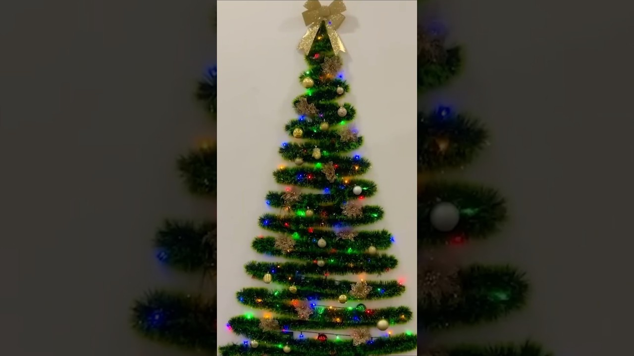 DIY Christmas Wall Tree 🎄 - Easy Holiday Decor