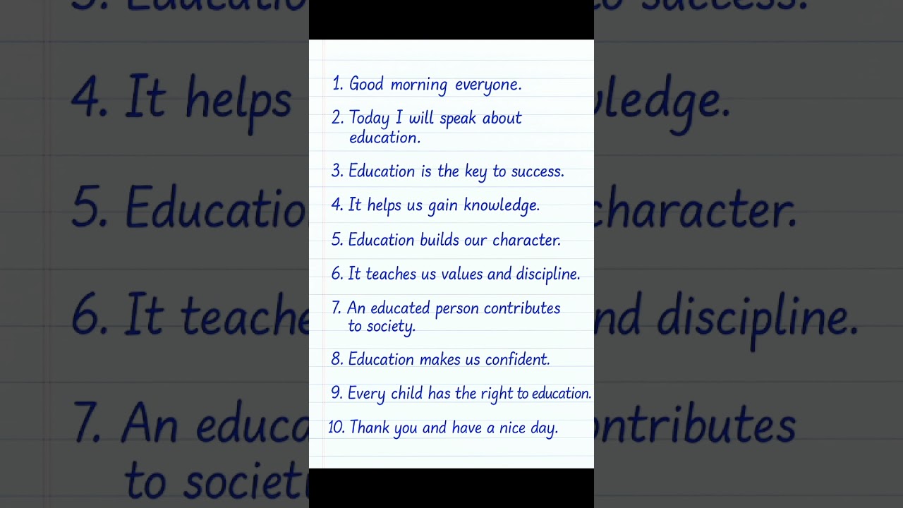 Short Education Speech for Students 🎓