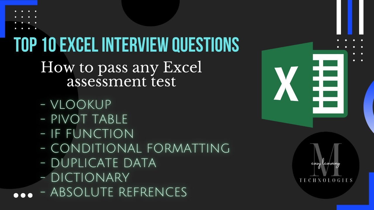 Top 10 Excel Interview Questions & Tips ๐