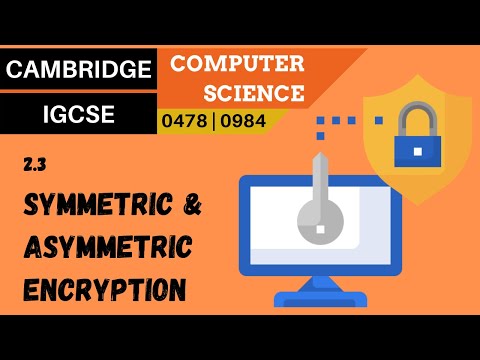 24. CAMBRIDGE IGCSE (0478-0984) 2.3 Symmetric and asymmetric encryption