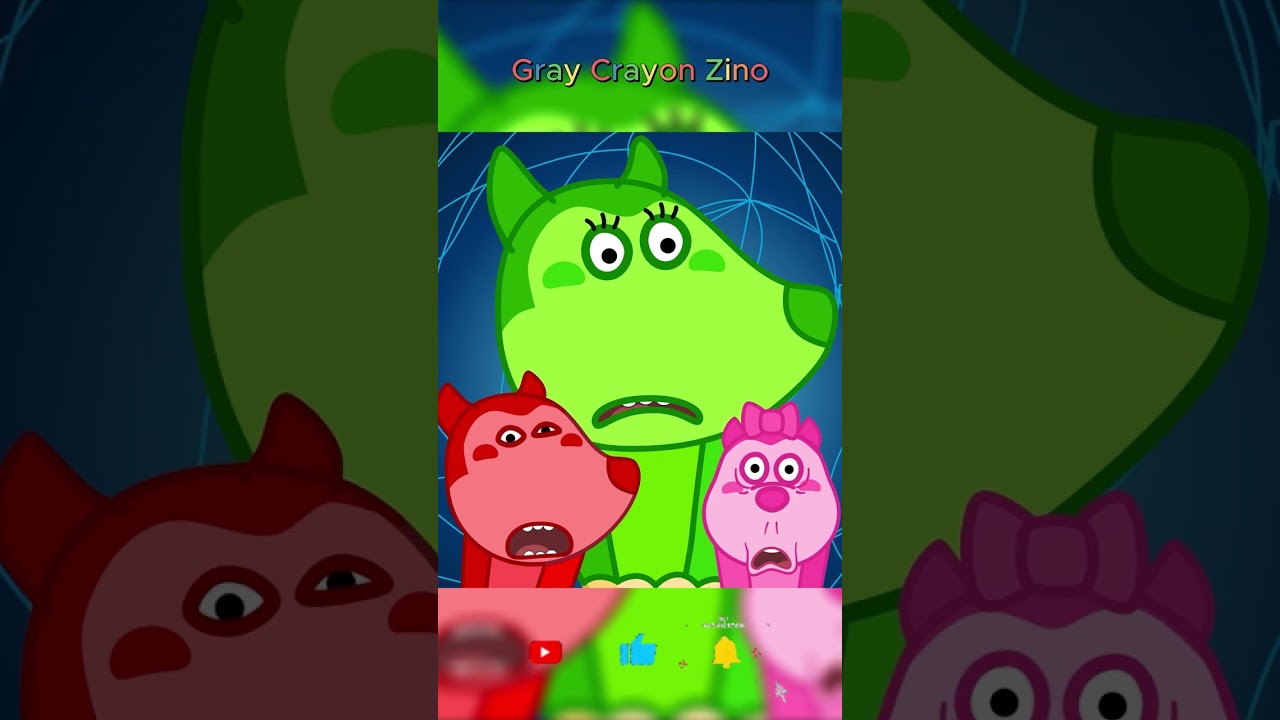 Gray Crayon Zino Meets Colorful Friends 🎨