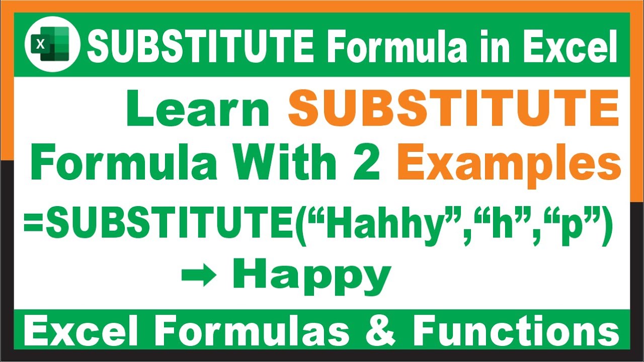 #217-How to use SUBSTITUTE Formula in Excel with 2 Examples