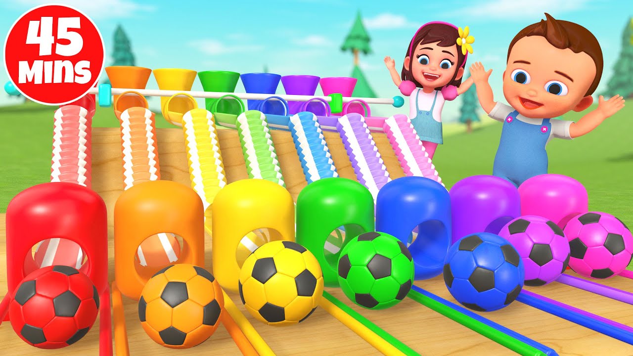 Educational 3D Animation: Learning Colors with Soccer Balls for Preschoolers