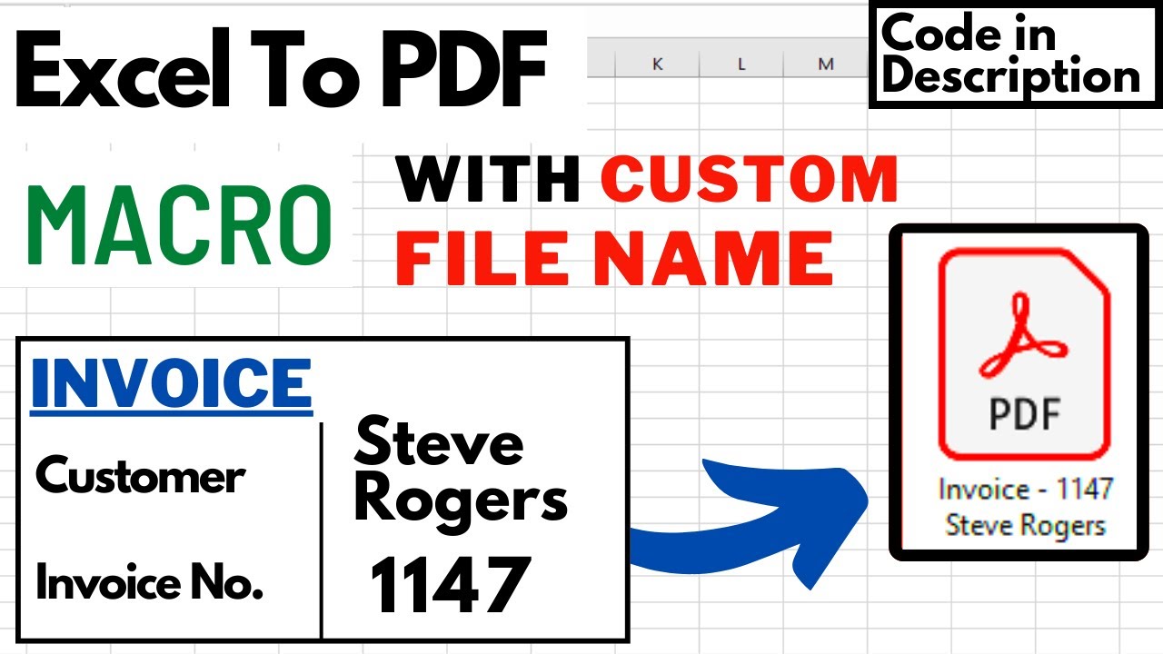 Excel VBA - Convert To PDF with a Custom Name Based on Cell Value & Saved to Specific Folder