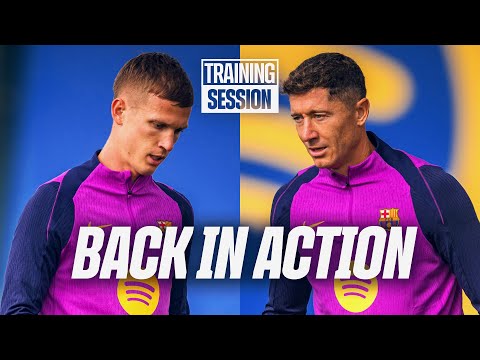 LEWANDOWSKI AND OLMO TAKE PART IN TRAINING | FC Barcelona 🔵🔴