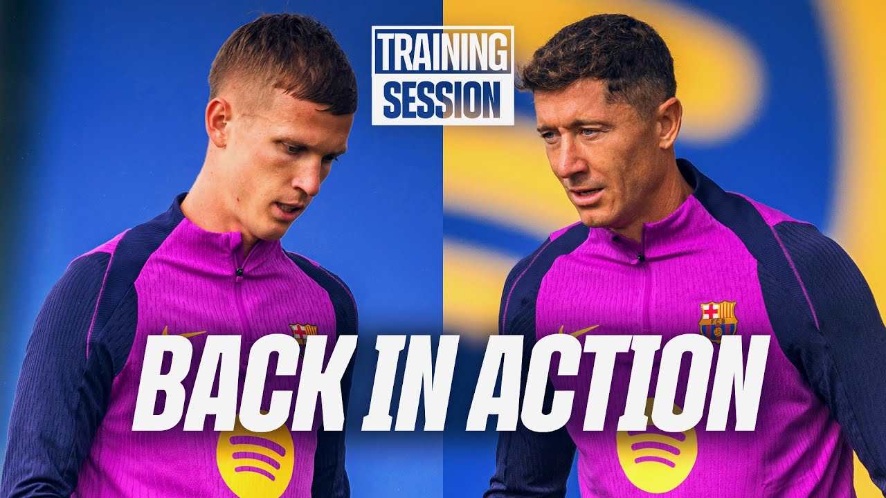 Lewandowski & Olmo Return to Training Ahead of Key Match ⚽