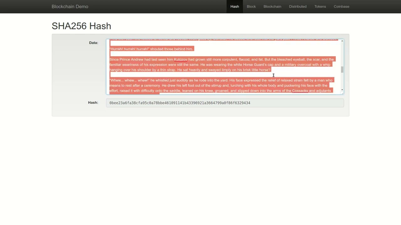 Cryptographic Hashing Demo
