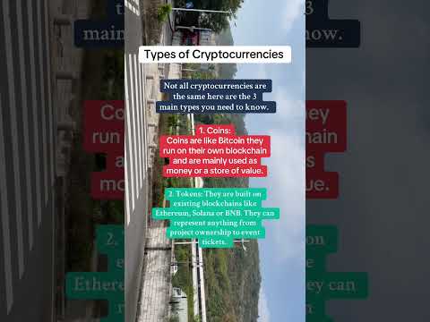 Types of cryptocurrencies #cryptocurrency #crypto #reddit #learncrypto #cryptoeducation #blockchain