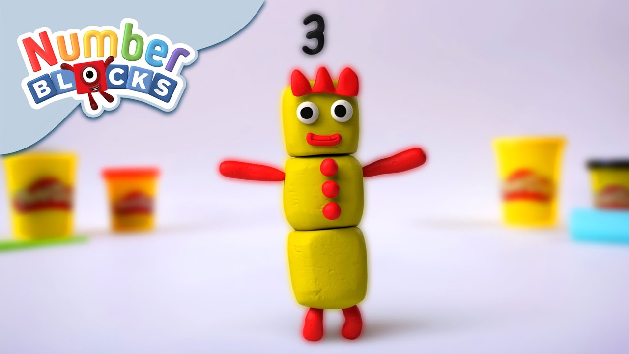 Create Number Three with Play-Doh! | Fun Numberblocks Craft 🎨
