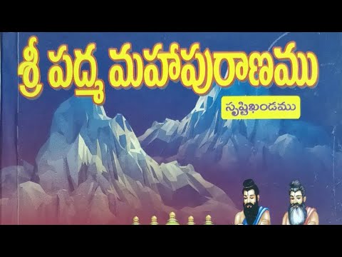 శ్రీ పద్మ మహాపురాణం 3 వ భాగం సృష్టిఖండం @Megavasista 