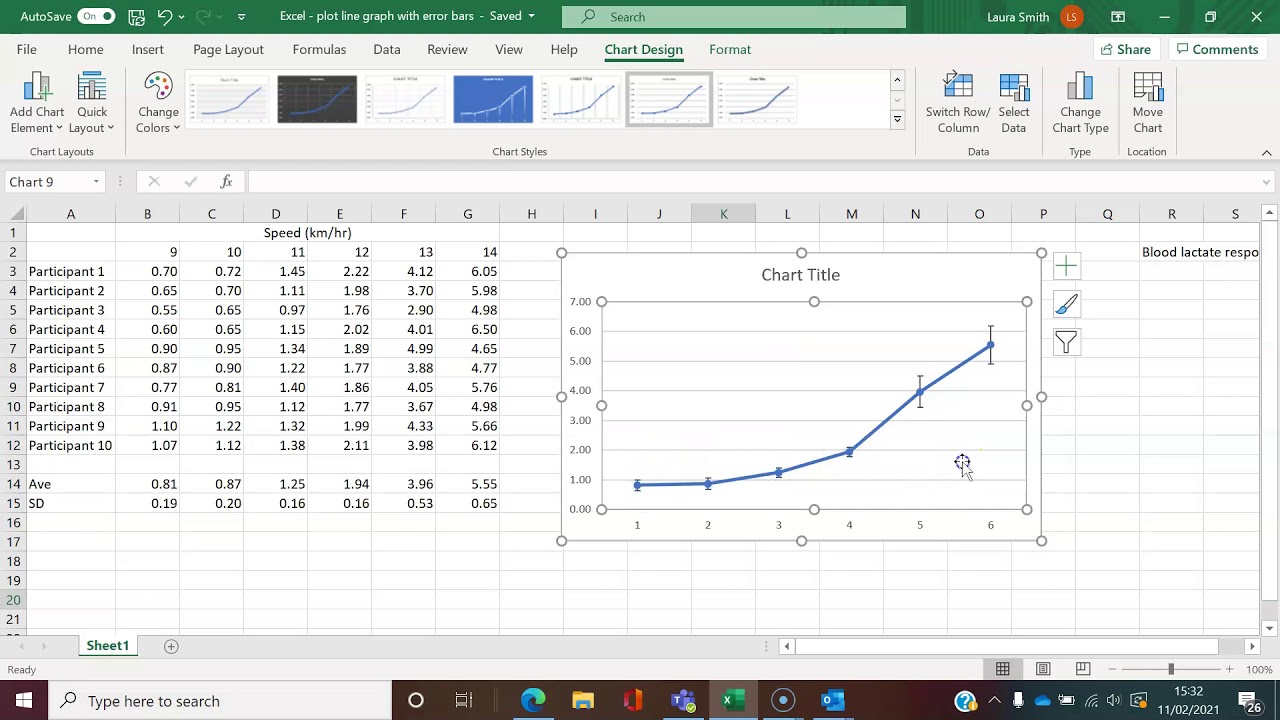 Excel: Plot Line Graph with Error Bars 📊