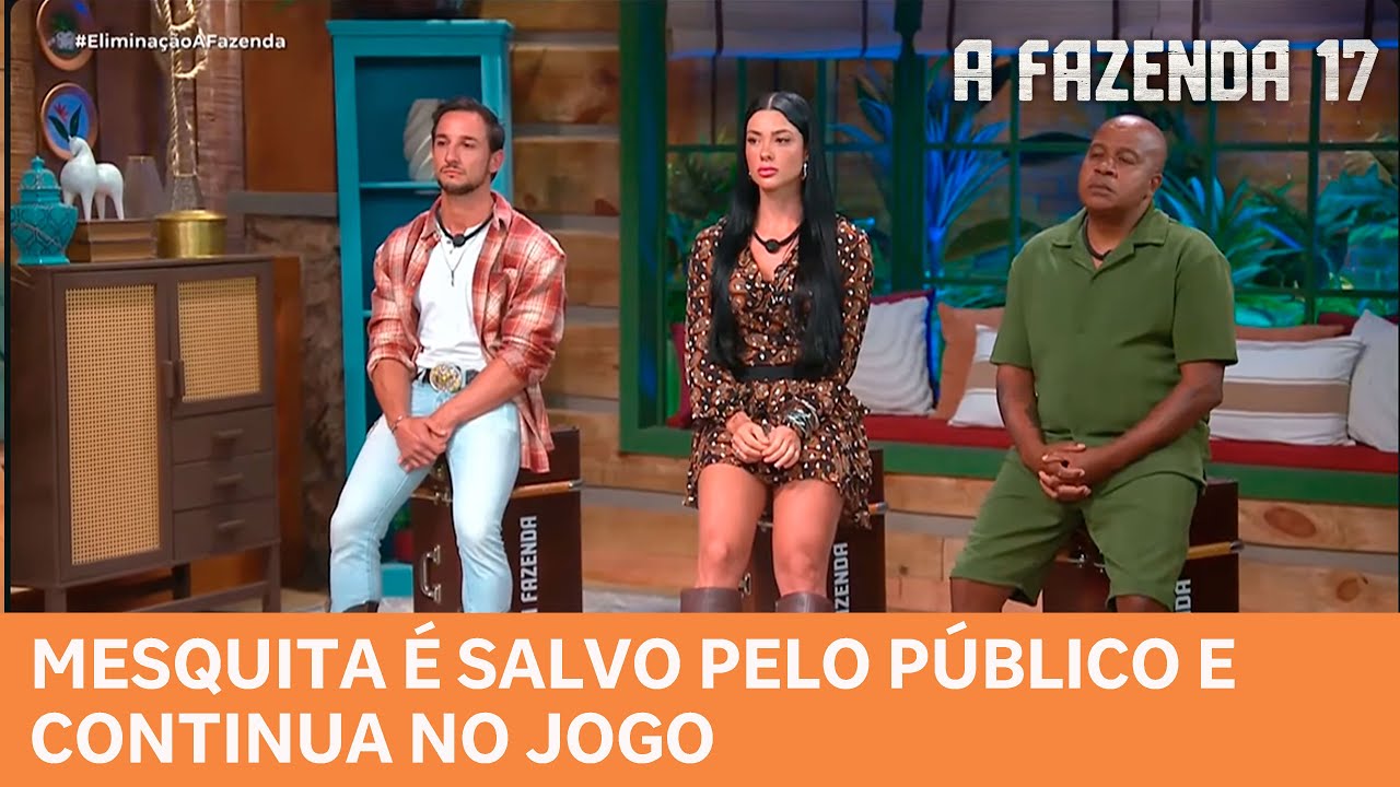 Fazenda 17: Mesquita é salvo pelo público e permanece no jogo