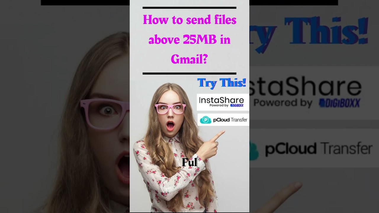 Send Files Over 25MB in Gmail with Instashare & PCloud