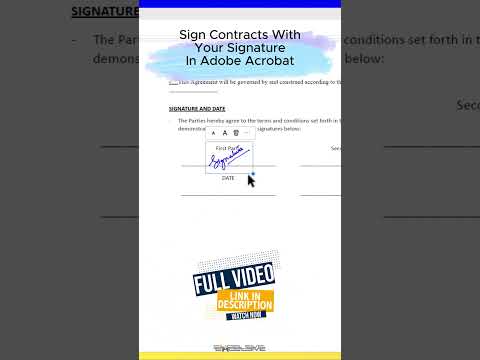 Create & Use Electronic Signature on PDF, Word, Outlook & Excel 1  #tutorial #esignature #esign
