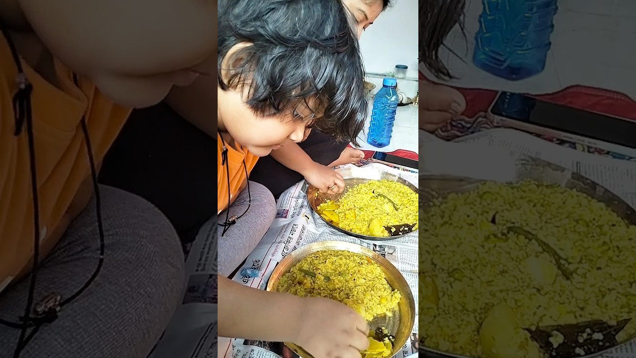 Baby Girl Enjoying Khichuri 🍚