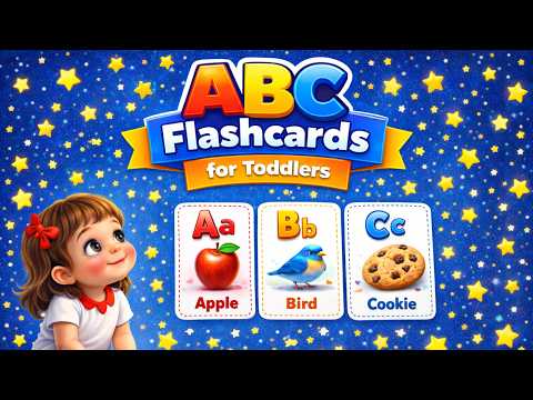 ABC Flashcards for Toddlers | Learn Alphabet Words A to Z | Babies First Words