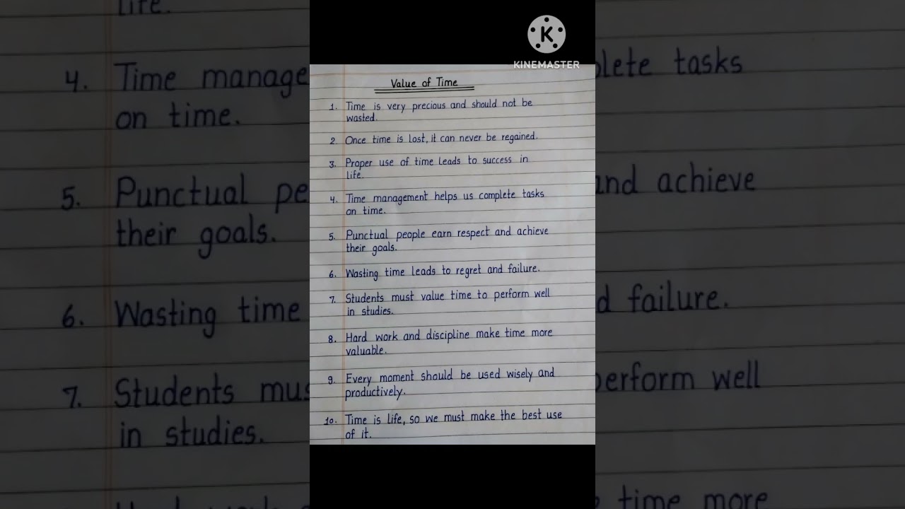 10 Lines on the Value of Time ⏳