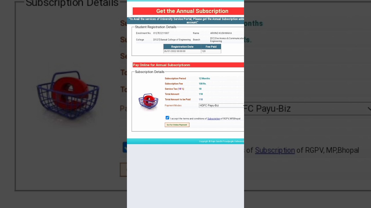 RGPV Subscription Renewal Process 2024 for 6th Semester Engineering Students