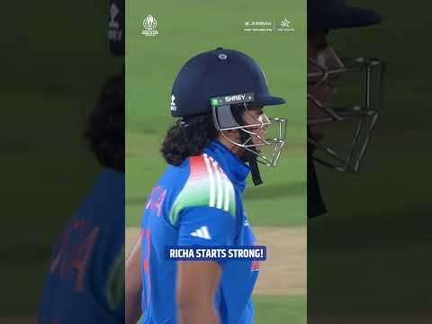 Richa Ghosh gets off the mark with a stunning boundary! | #INDvSA | #CWC25