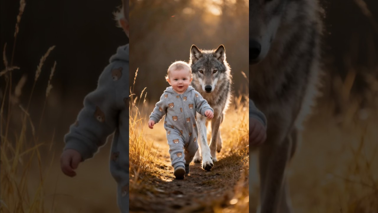 Wolf Protects Baby at Zoo 🐺